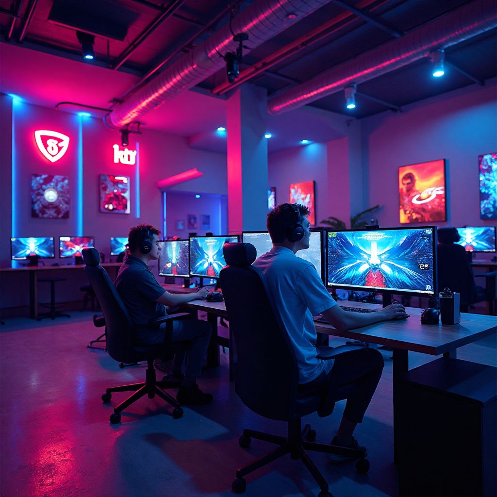 Інтер'єр комп'ютерного клубу PixelPlay